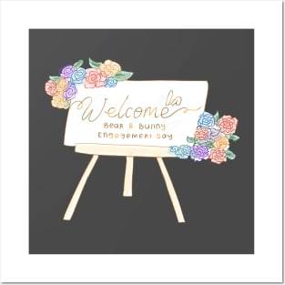 welcome engagement sign | Bunniesmee Posters and Art